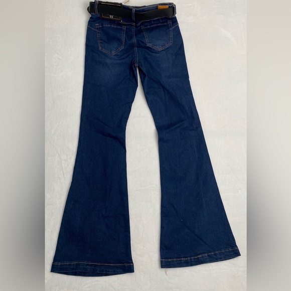 NEW Dollhouse Women’s Fit & Flare Jeans Blue Size 7/8 Y2K 90’s 70’s Festival - Picture 10 of 15